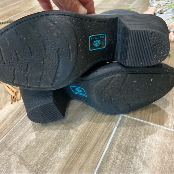 Montana boot co black leather heeled booties - Picture 5 of 8